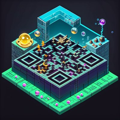 Isometric Alchemist Black Market QR Code Art