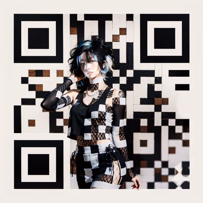 Fishnet Fashion Woman Photorealistic QR Code for Apparel — image 1