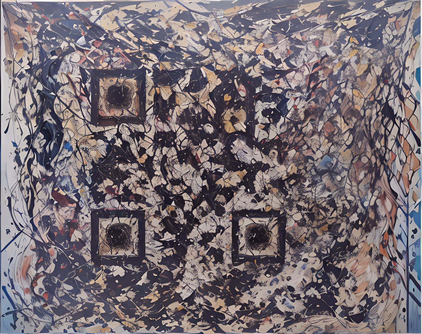 Splatter Drip Abstract Expressionist QR Code Art — image 1