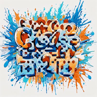 Graffiti Bubble Lettering Street Art QR Code for Apparel