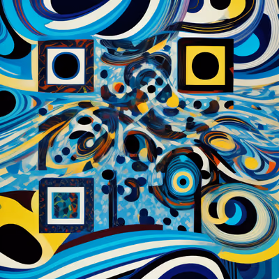 Blue Swirl Abstract Pattern QR Code Art — image 1