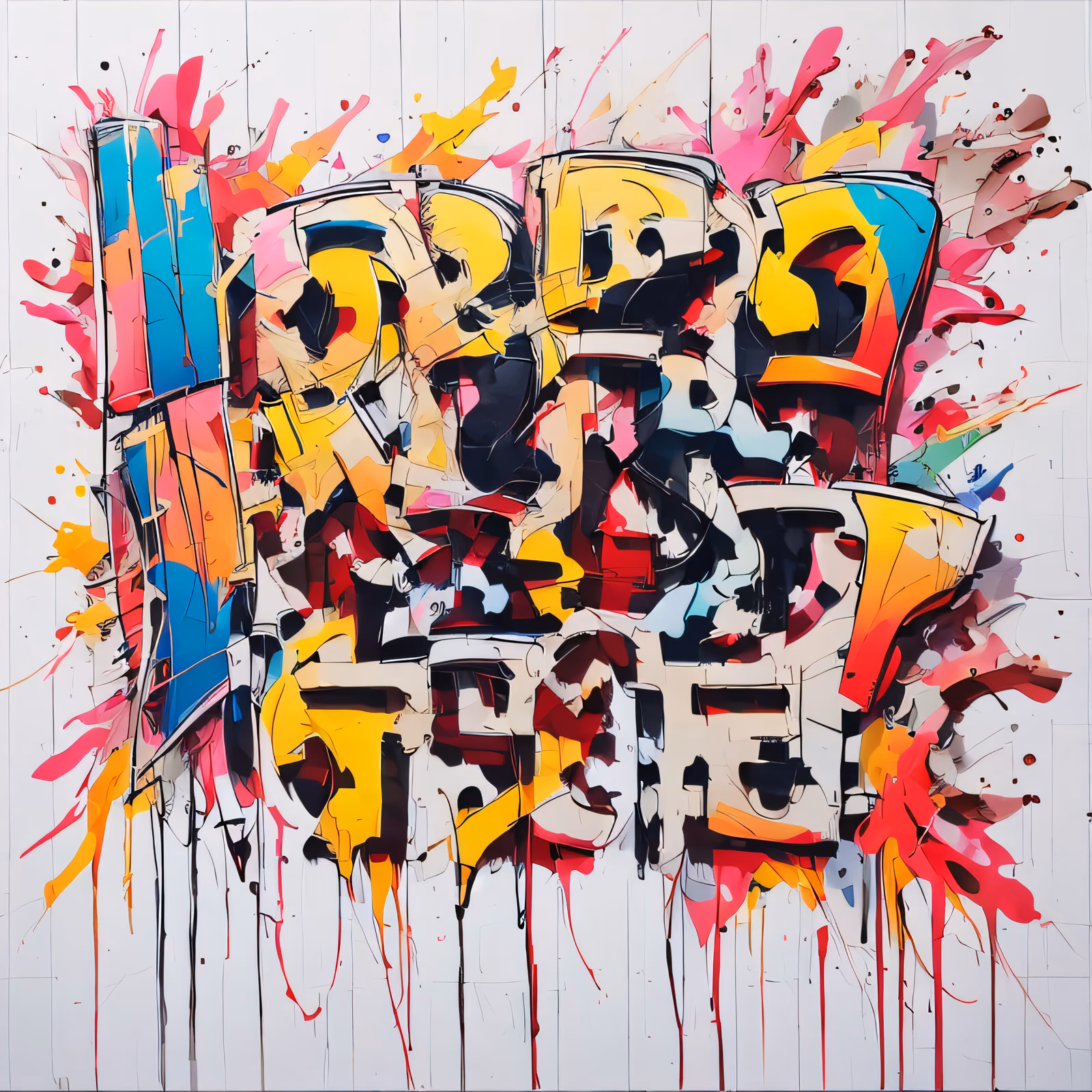 Colorful Graffiti Lettering Street Art QR Code for Posters — image 1
