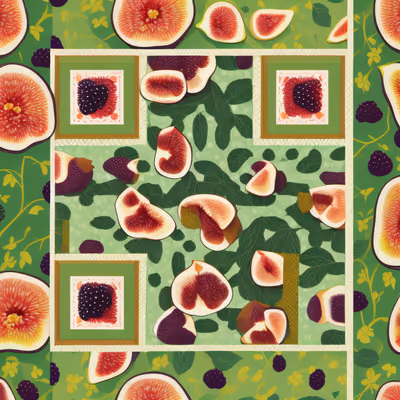 Fig and Blackberry Pattern QR Code for Packaging — image 1
