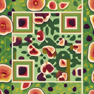 Fig and Blackberry Pattern QR Code for Packaging