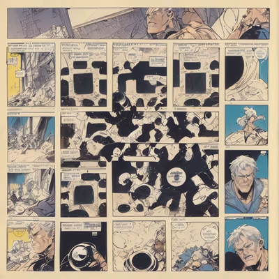 Comic Book Panel Page QR Code for Book Covers — image 1