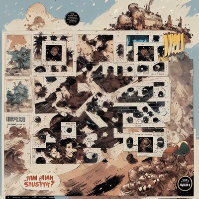 Comic Book Panel Page Ink QR Code for Posters