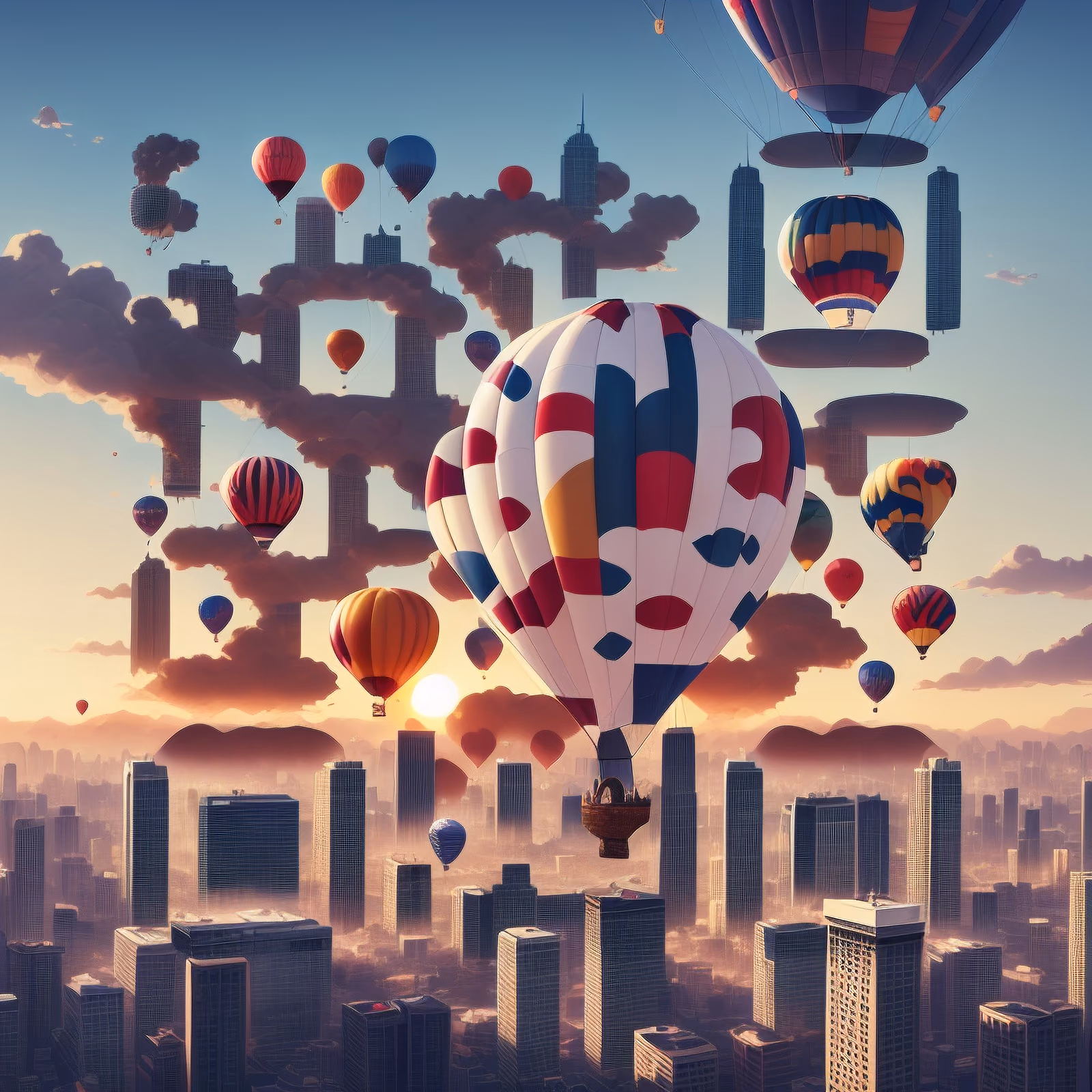 Sunset City Hot Air Balloons QR Code for Posters — image 1