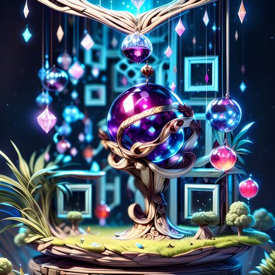 Crystal Sphere Enchanted Fantasy QR Code for Posters