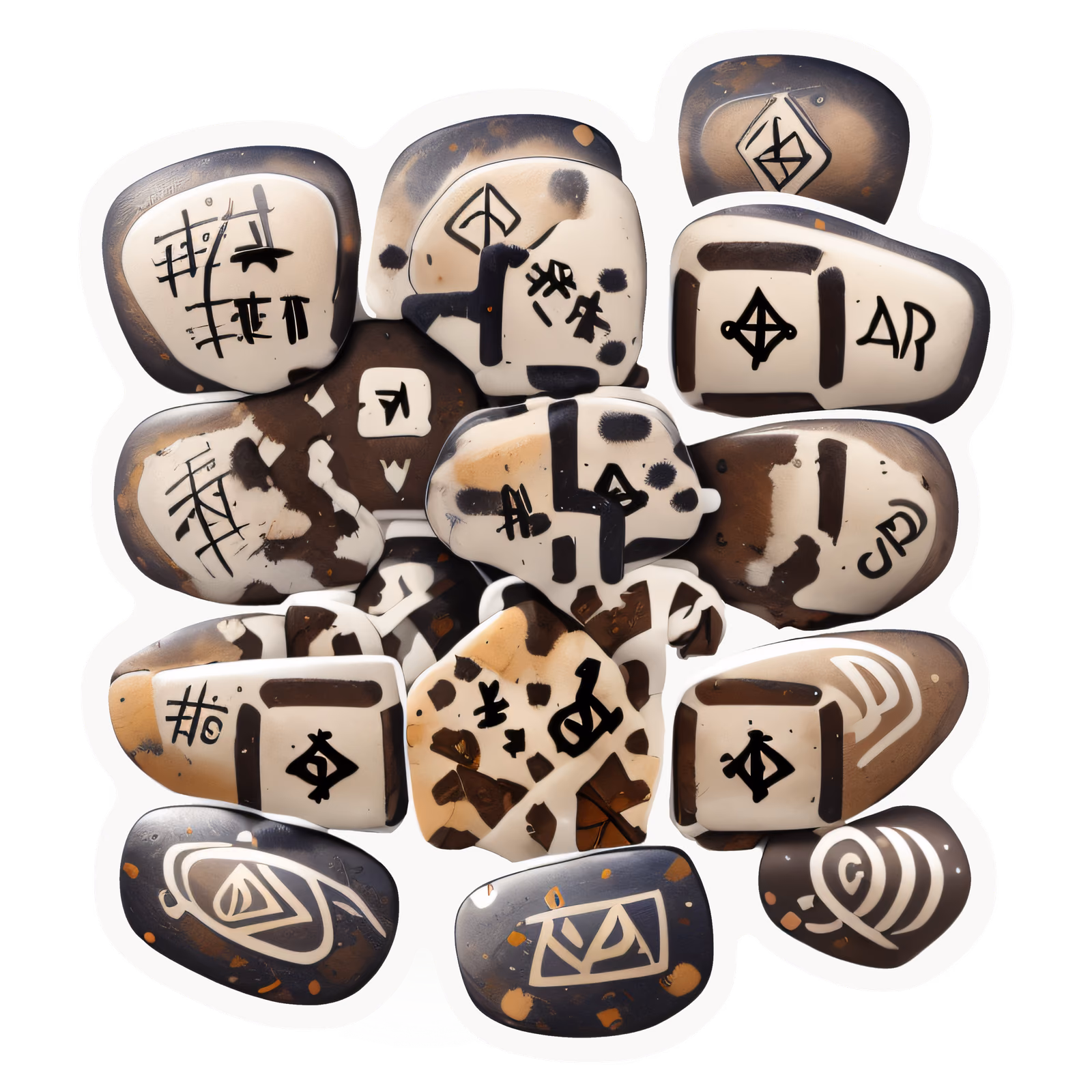 Ancient Rune Stones Vector QR Code for Stickers — image 1