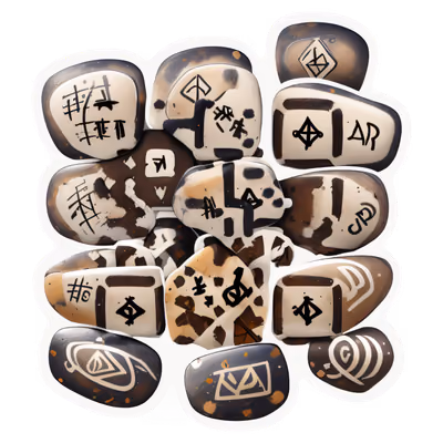 Ancient Rune Stones Vector QR Code for Stickers — image 1
