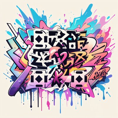 Graffiti Lettering Street Art QR Code for Apparel
