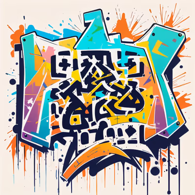 Graffiti Lettering Street Art QR Code for Apparel — image 1