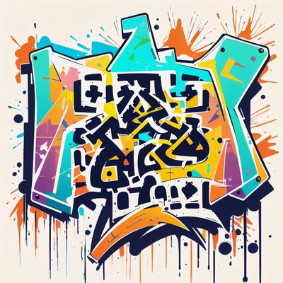 Graffiti Lettering Street Art QR Code for Apparel