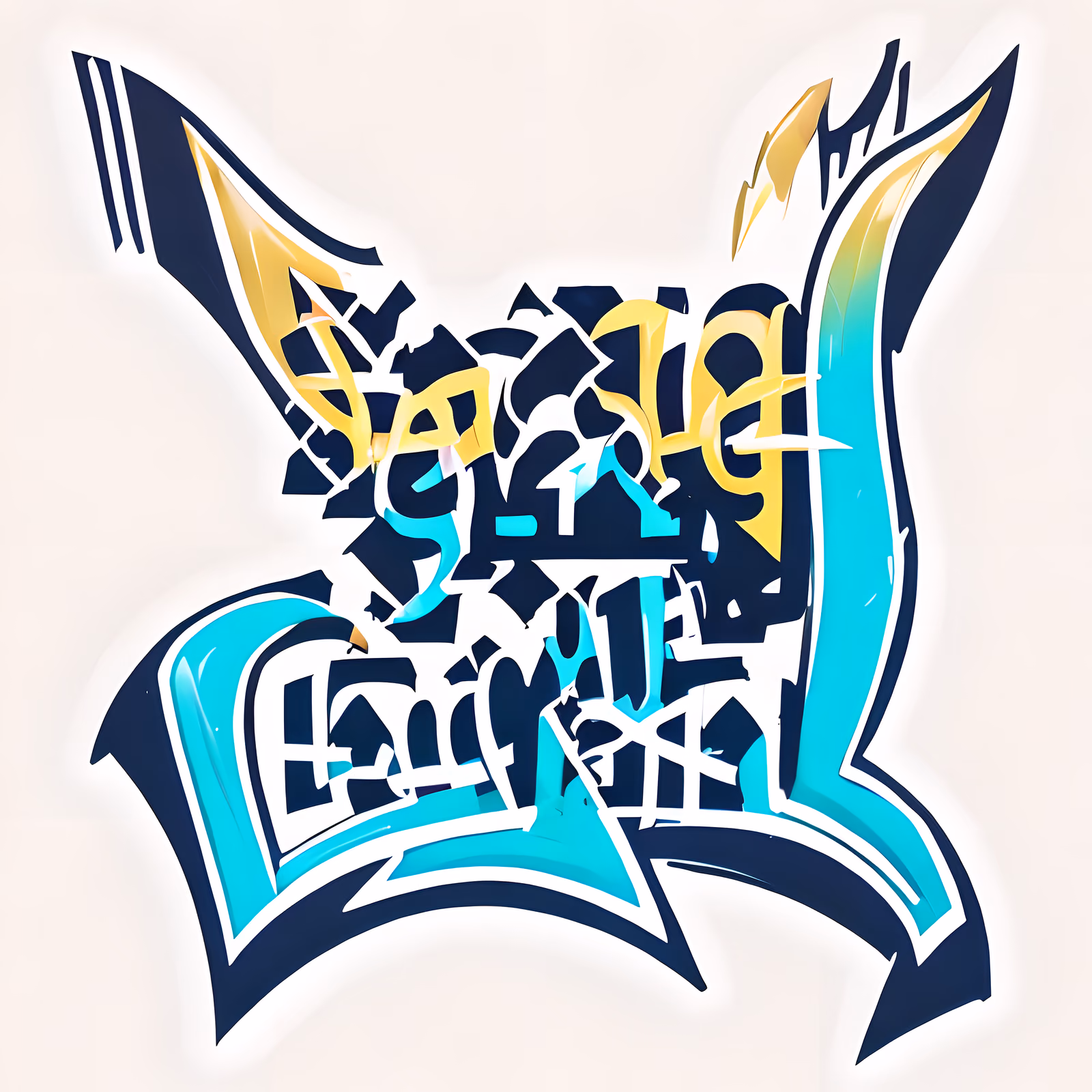 Graffiti Lettering Street Style Symbol QR Code for Stickers — image 1