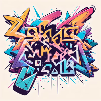 Wildstyle Graffiti Lettering QR Code for Stickers — image 1