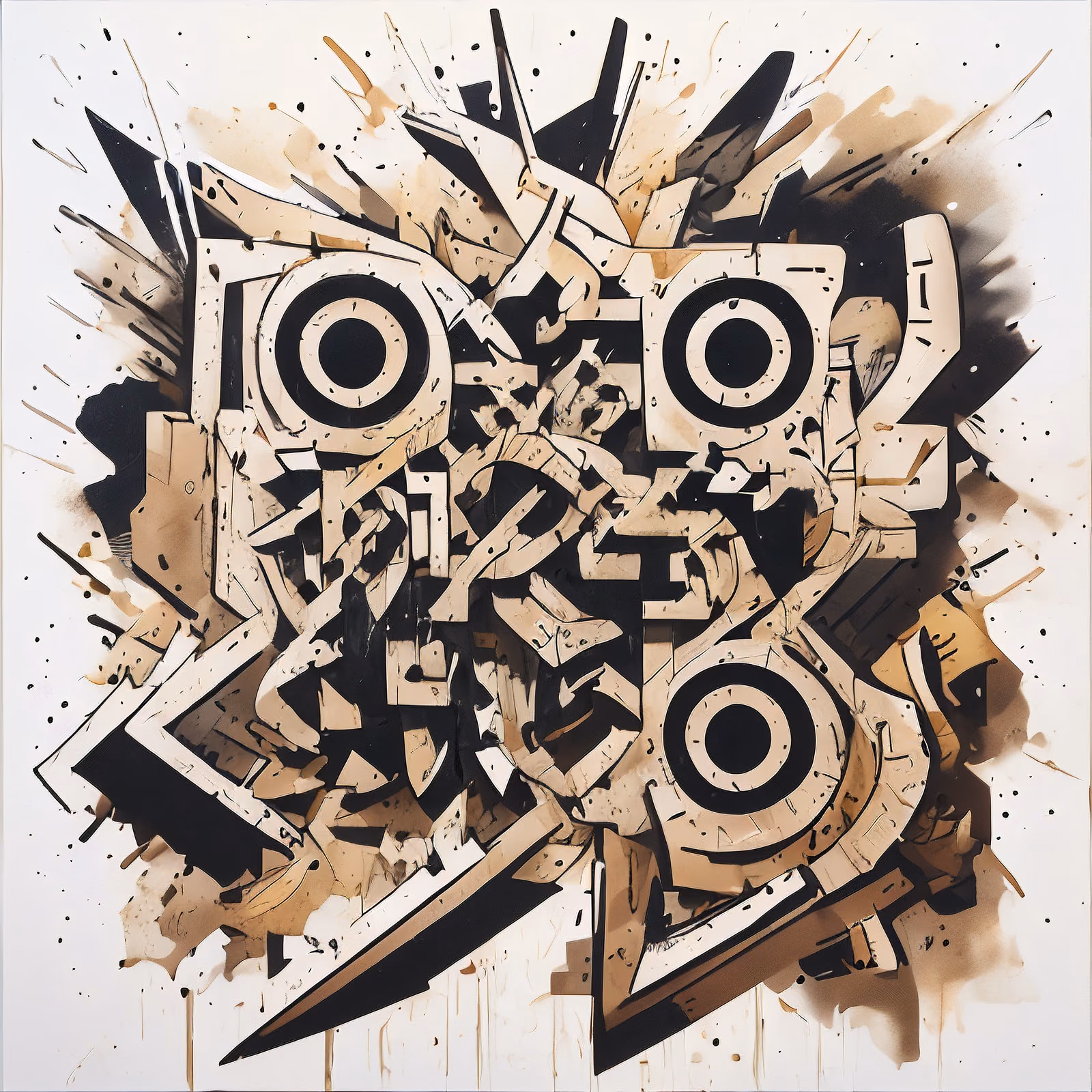 Graffiti Lettering Burst Symbol QR Code for Posters — image 1