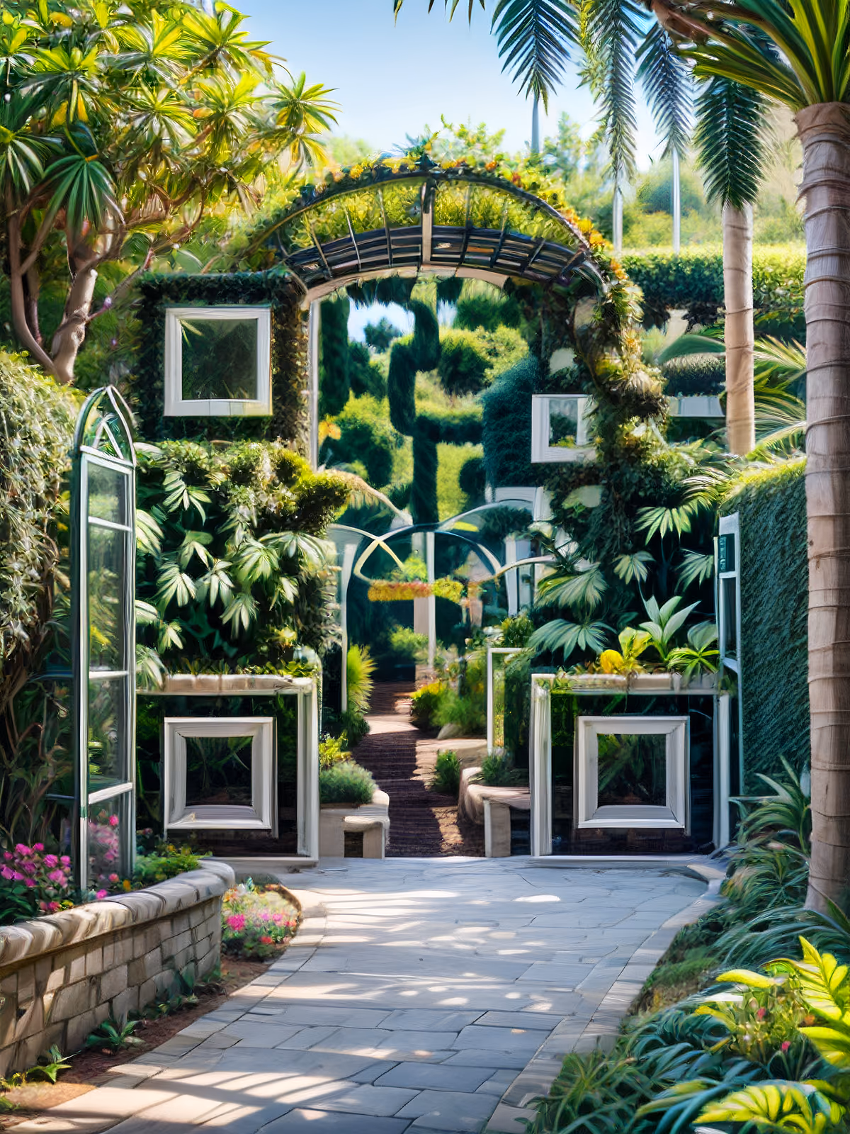 Botanical Garden Path Photo QR Code Art — image 1