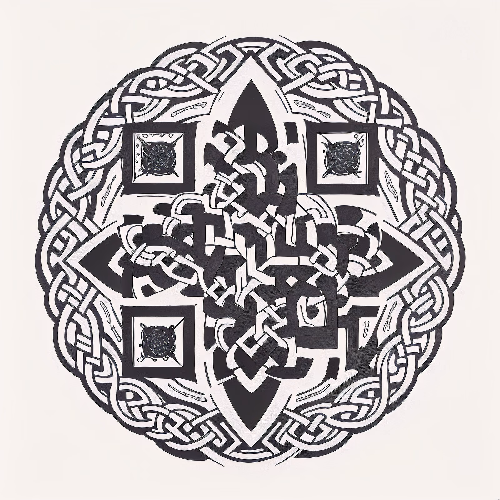 Celtic Knot Medallion Tattoo QR Code for Temporary Tattoos — image 1