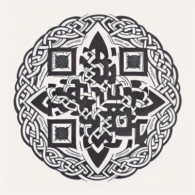 Celtic Knot Medallion Tattoo QR Code for Temporary Tattoos