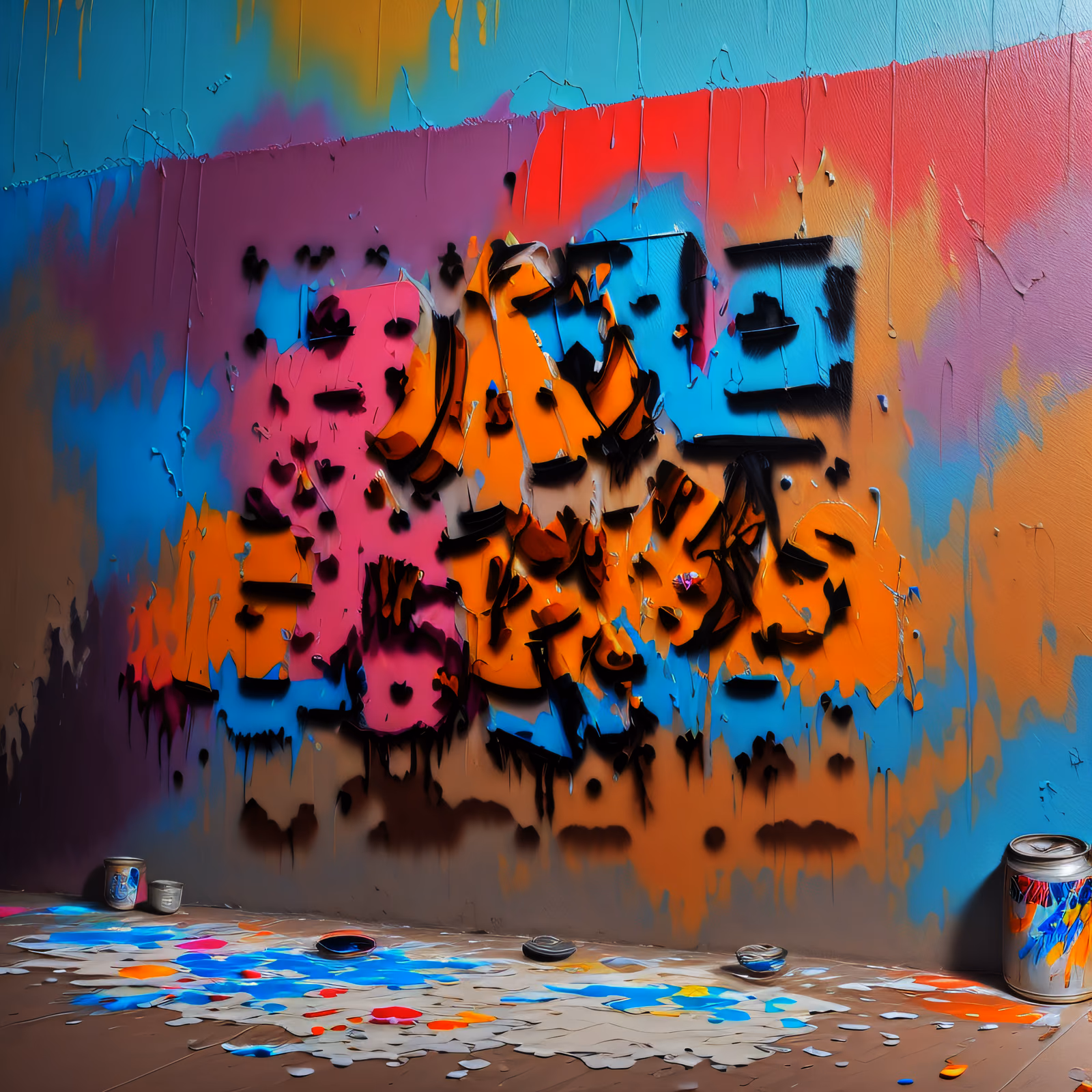 Graffiti Paint Wall Painterly QR Code Art — image 1