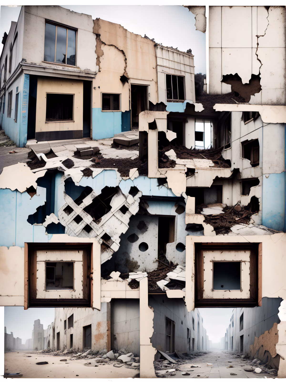 Abandoned Buildings Collage QR Code for Posters — image 1