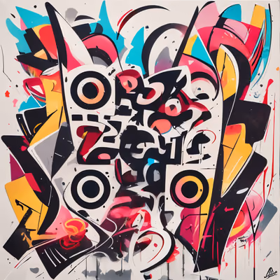 Graffiti Lettering Street Art Pop Art QR Code for Posters — image 1