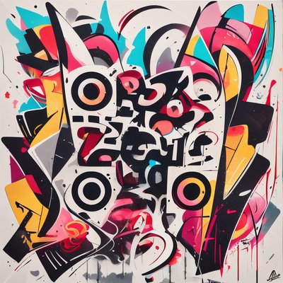 Graffiti Lettering Street Art Pop Art QR Code for Posters