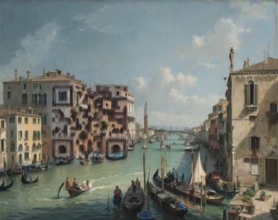 Venice Grand Canal Oil Painting City QR Code Art