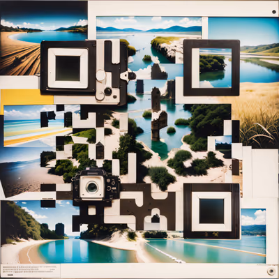 Analog Landscape Photo Collage QR Code Art — image 1