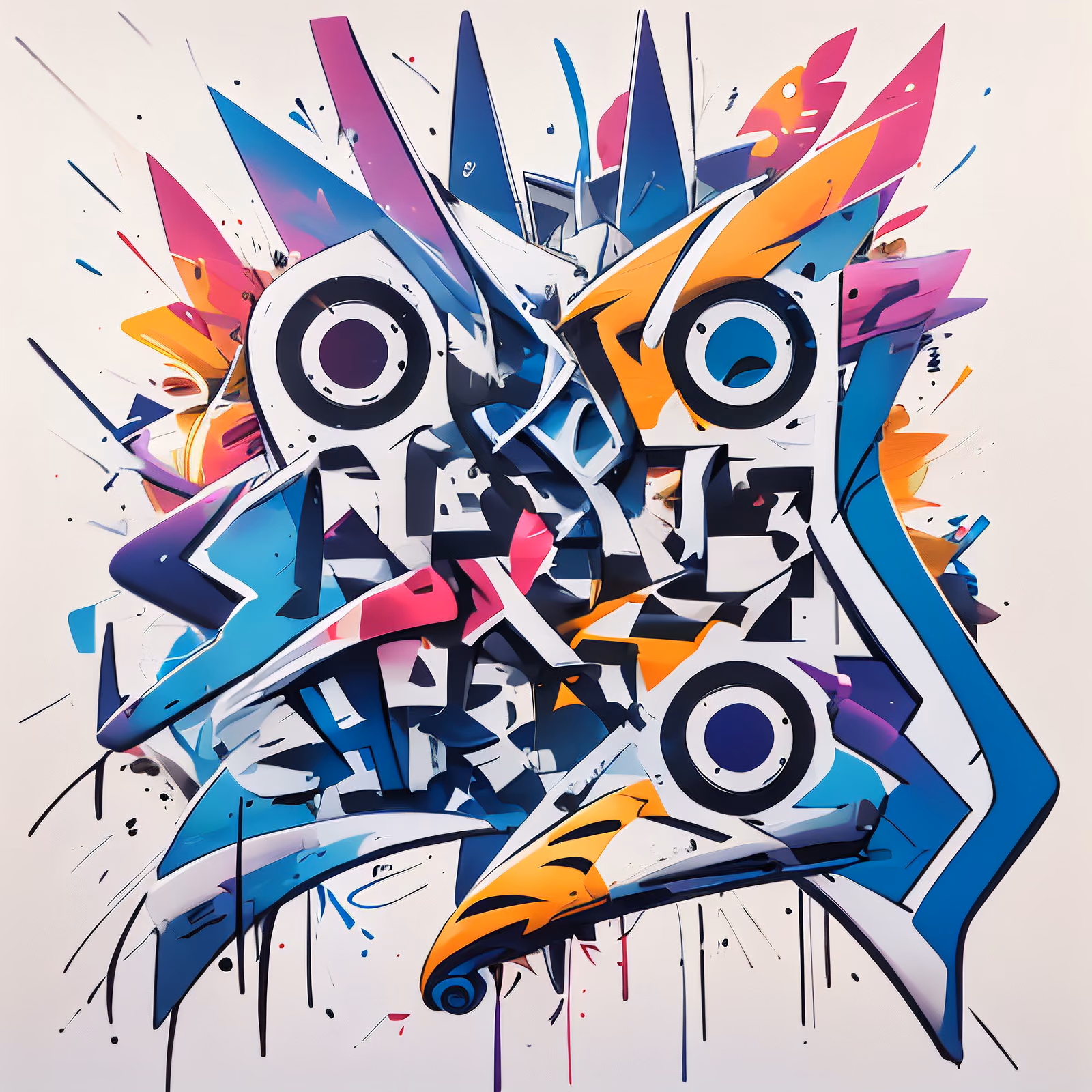 Graffiti Lettering Street Style Abstract QR Code for Apparel — image 1