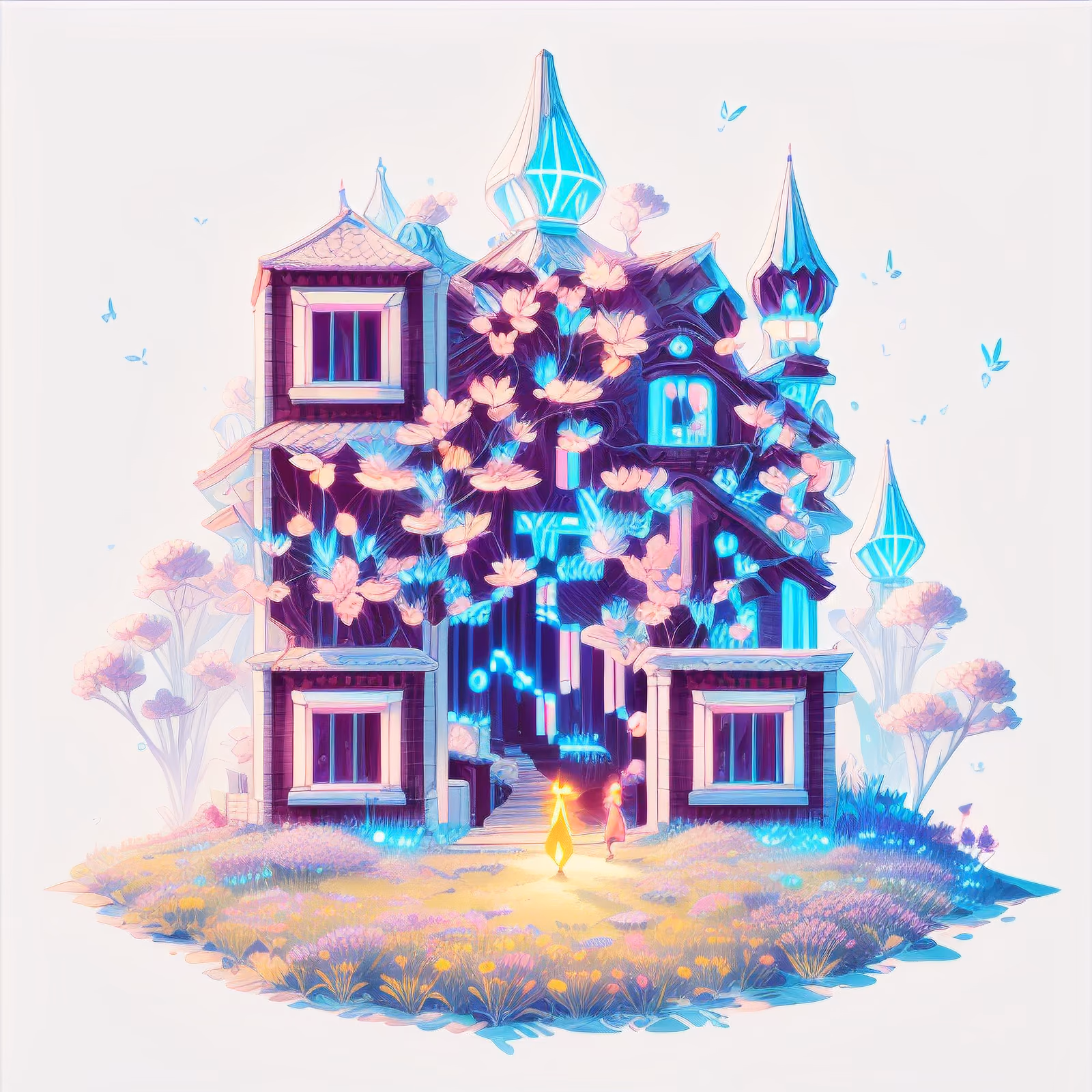 Glowing Fantasy House Game Art QR Code for Posters — image 1