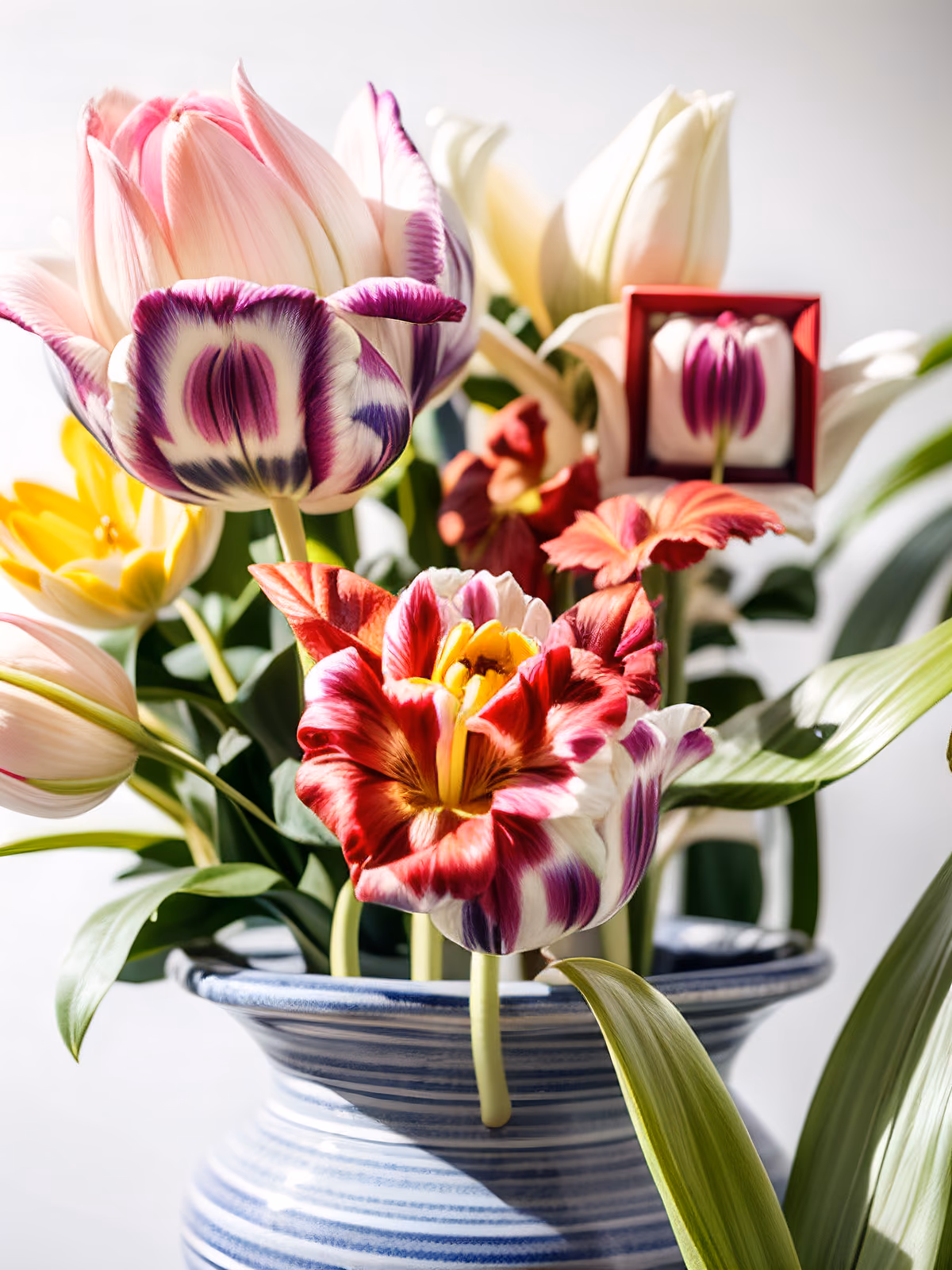 Tulip Bouquet Photo Vase QR Code Art — image 1