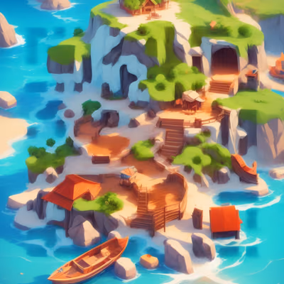 Cliff Island Game World QR Code for Posters — image 1