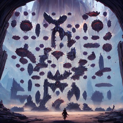 Lone Rider Dark Fantasy Matte QR Code Art