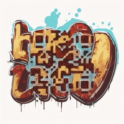 Graffiti Lettering Street Art Calligraphy & Lettering QR Code for Stickers