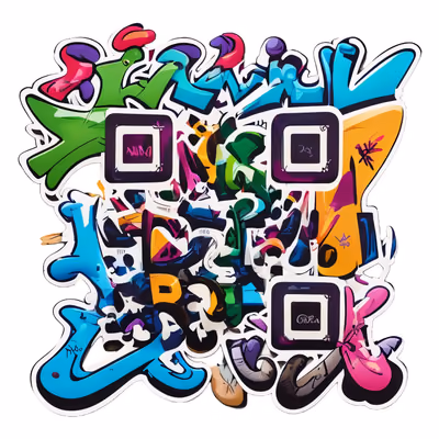 Graffiti Lettering Wildstyle QR Code for Stickers — image 1