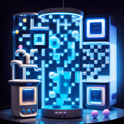Retrofuturism Hydration Kiosk QR Code for Posters — image 1