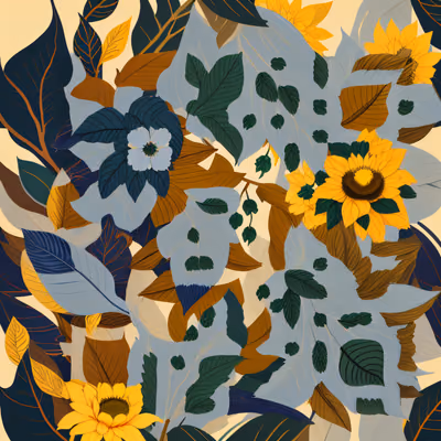 Sunflower and Leaf Vector Pattern QR Code Art — image 1