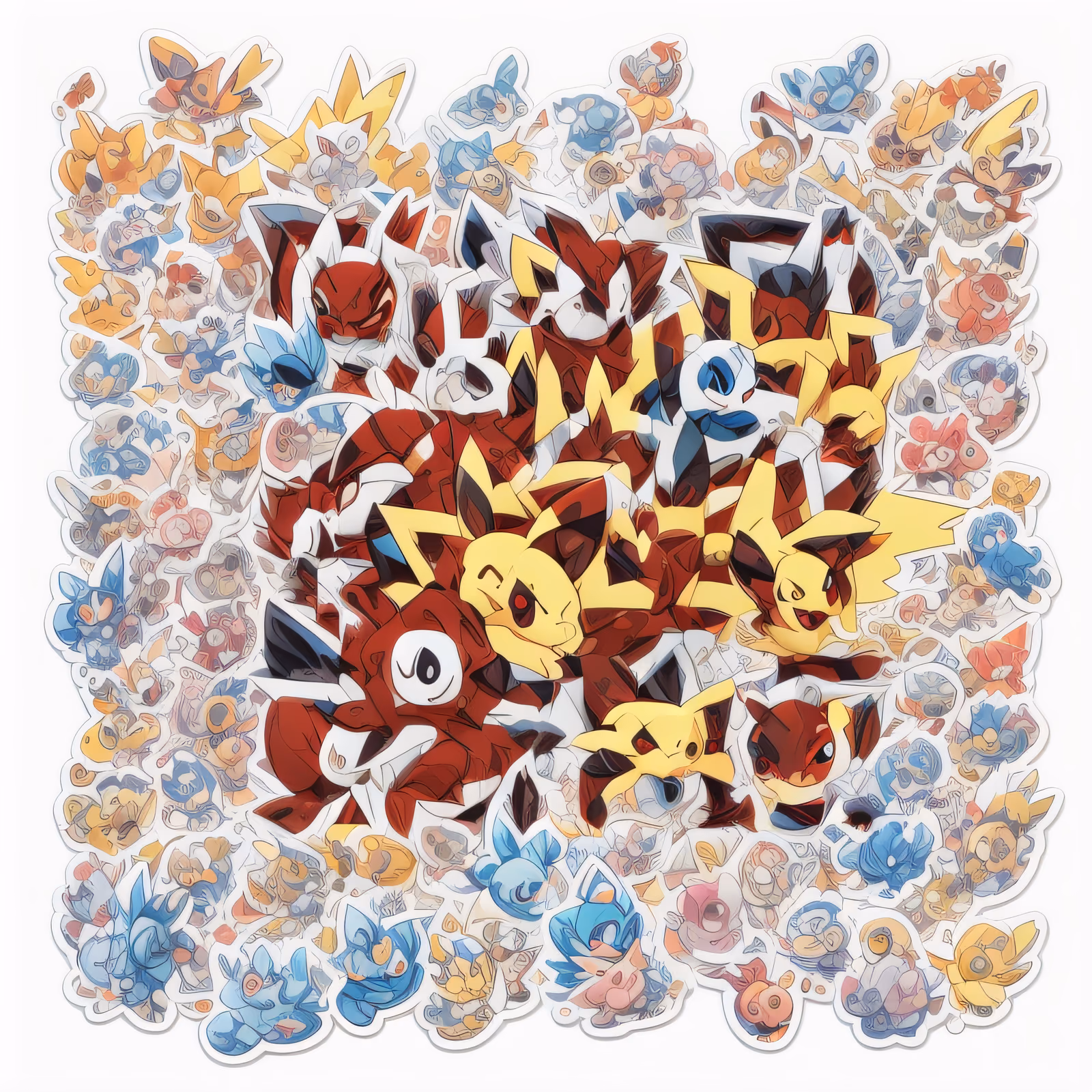 Pokemon Sticker Bomb Cartoon QR Code for Stickers — image 1