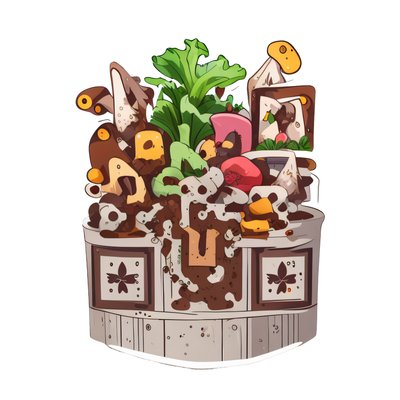 Compost Bin Vector Illustration QR Code for Stickers