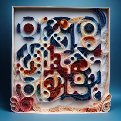 Coiled Paper Spiral Quilling QR Code Art