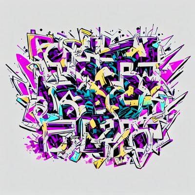 Graffiti Lettering Wild Style QR Code for Stickers
