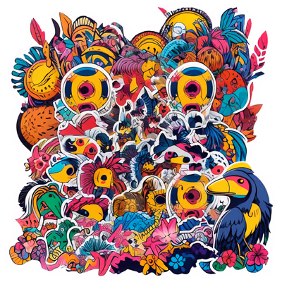 Rio Carnival Sticker Bomb QR Code for Stickers — image 1
