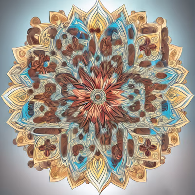 Floral Mandala Ornamental QR Code Art — image 1