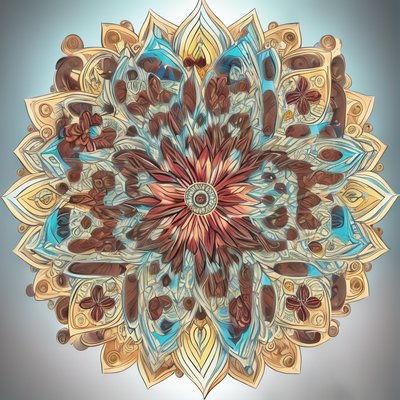 Floral Mandala Ornamental QR Code Art