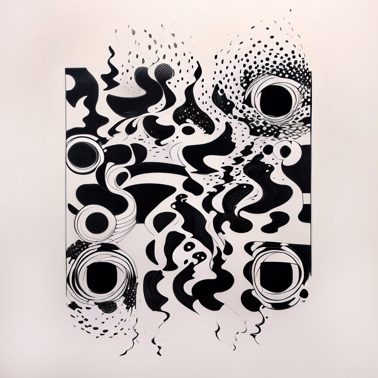 Swirling Black Ink Zentangle QR Code Art — image 1