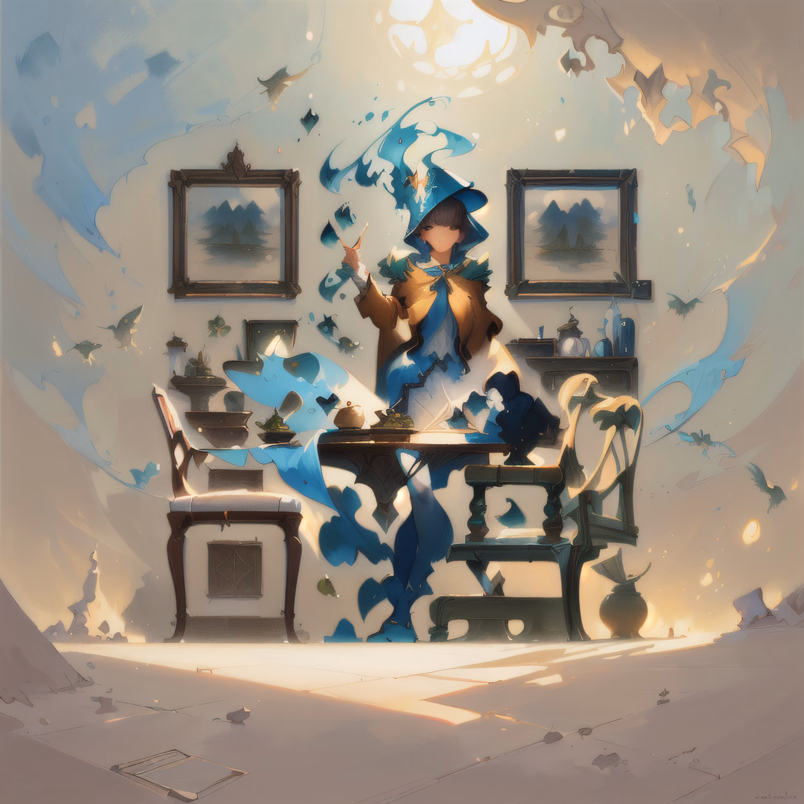 Wizard Magical Room Painting QR Code Art — image 1