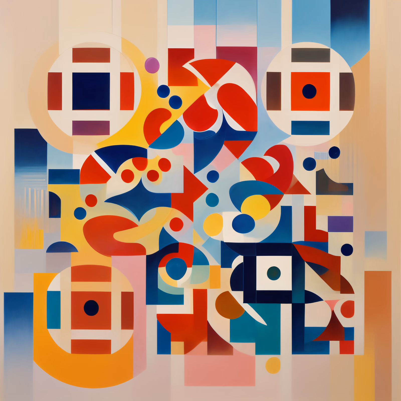 Colorful Geometric Abstract Painting QR Code Art — image 1