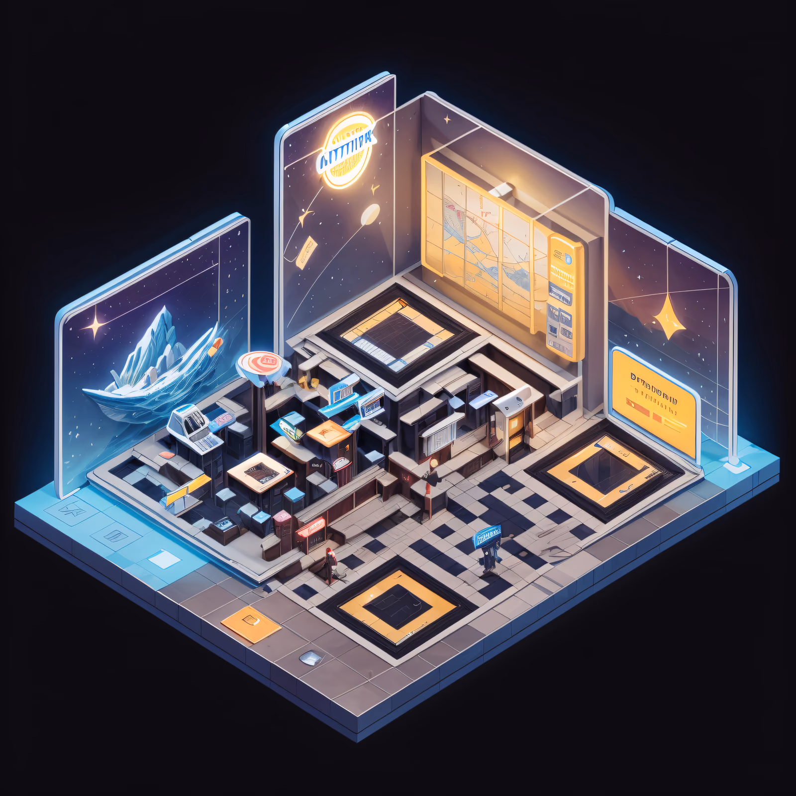 Dream Travel Agency Isometric QR Code for Posters — image 1