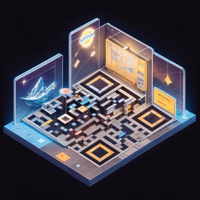 Dream Travel Agency Isometric QR Code for Posters — image 1
